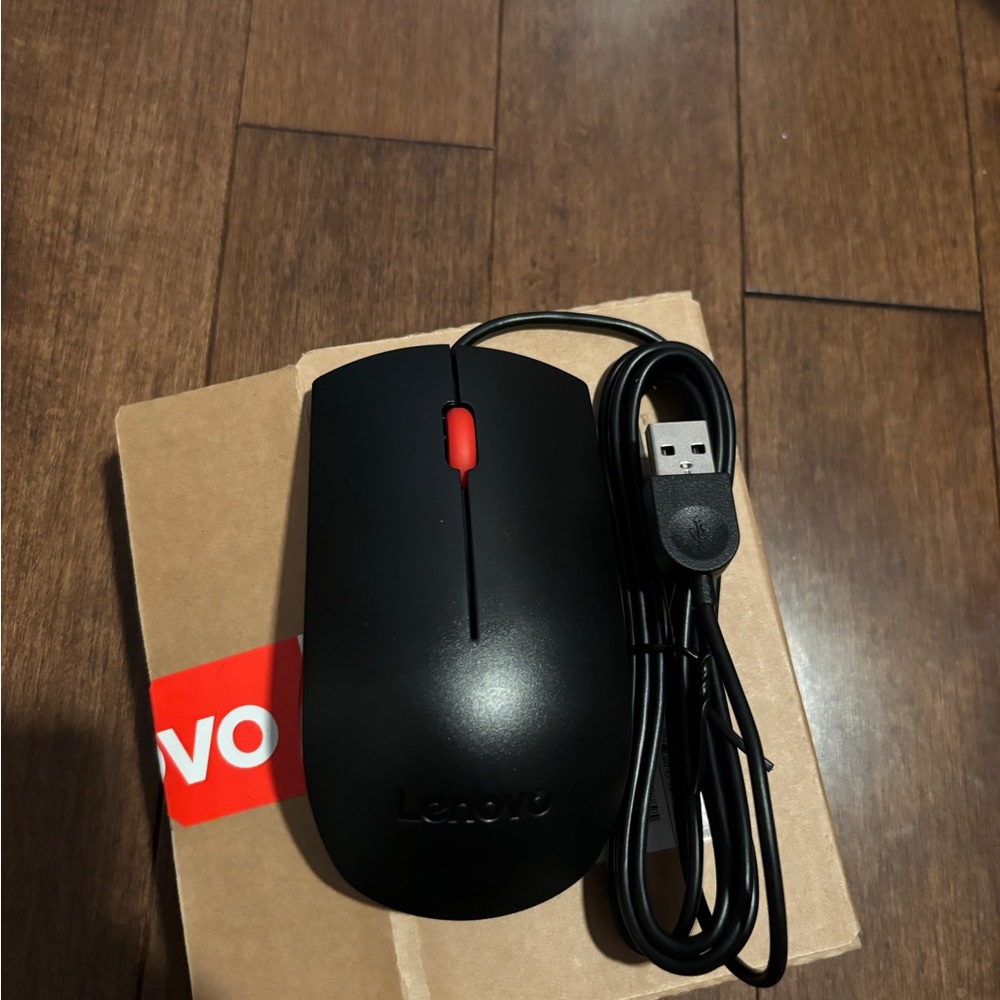 Lenovo Black and Red USB Mouse